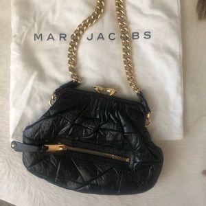 Marc Jacobs black quilted leather purse